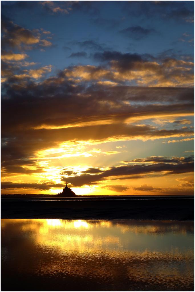 coucher de soleil sur la Baie