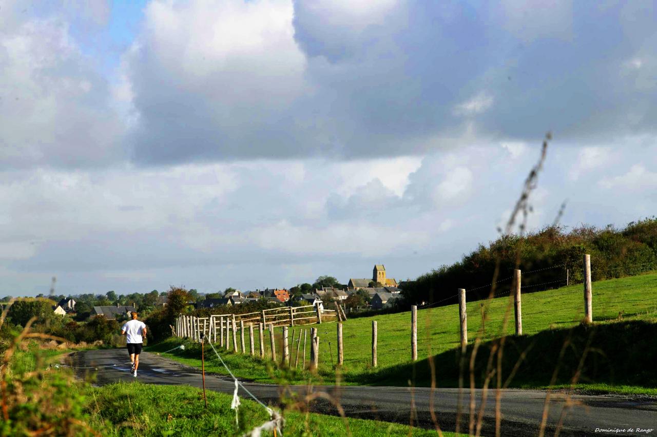 Footing sur route côtiere