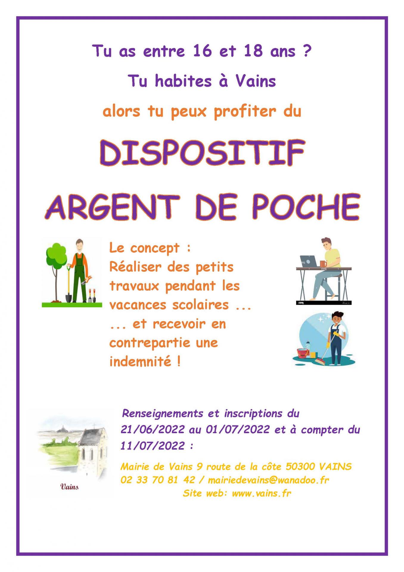 Affiche dispositif argent de poche